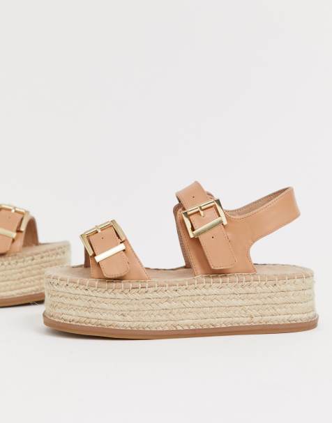 ASOS DESIGN - Jalee - Espadrilles à bout carré et semelle plateforme