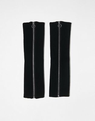 ASOS DESIGN zip up leg warmers in black - ASOS Price Checker