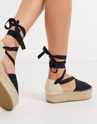 ASOS DESIGN Jamie flatform tie leg 