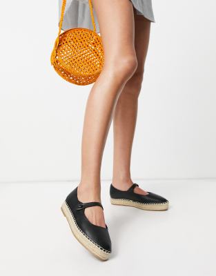 ASOS DESIGN Jane mary-jane espadrilles in black