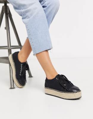 espadrille sneakers black