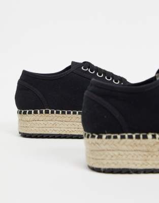 lace up espadrille trainers