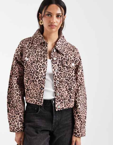 ASOS DESIGN - Jaren 80 -stijl jack met verlaagde schouders in luipaardprint - view 1
