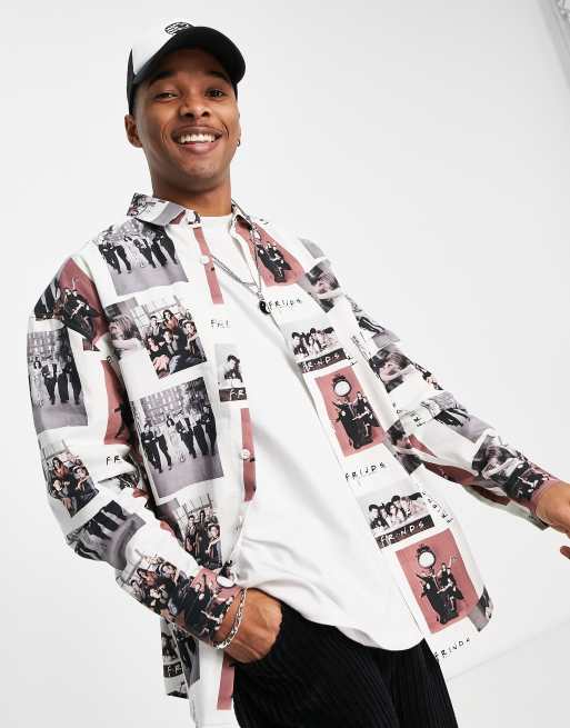 ASOS Design - Jaren '90 oversized twill overhemd met Friends print