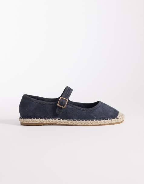 ASOS DESIGN - Jasmine - Ballerines style espadrilles style babies - Bleu marine - view 1