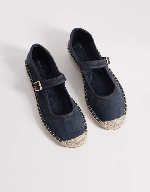 ASOS DESIGN – Jasmine – Espadrille-Ballerinas im Mary-Jane-Stil in Marineblau, 4 von 4