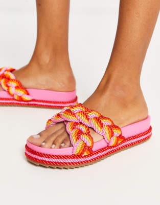 ASOS DESIGN - Jasmine - Fodformede espadriller med flettede detaljer i multifarve