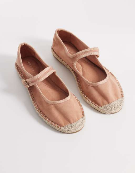 ASOS DESIGN - Jasmine - Rosa espadrille-ballerinaer i Mary Jane-stil, 4 af 4