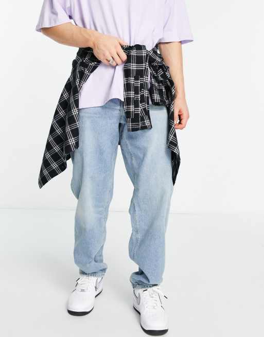 ASOS DESIGN – Jasne jeansy o luźnym kroju w stylu retro 