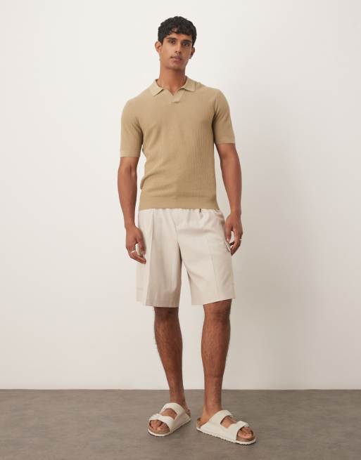 ASOS DESIGN – Jasnobeżowe eleganckie szorty bojówki, 2 z 5