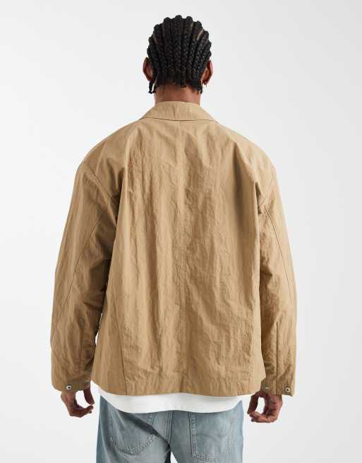 ASOS DESIGN – Jasnobrązowa lekka kurtka nylonowa, 3 z 5