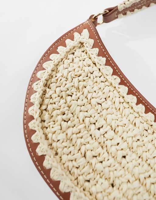 ASOS DESIGN – Jasnobrązowa szydełkowana torebka na ramię , 4 z 4