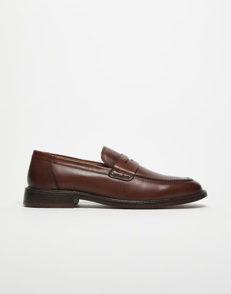 ASOS DESIGN – Jasnobrązowe loafersy skórzane z frędzlami - view 1
