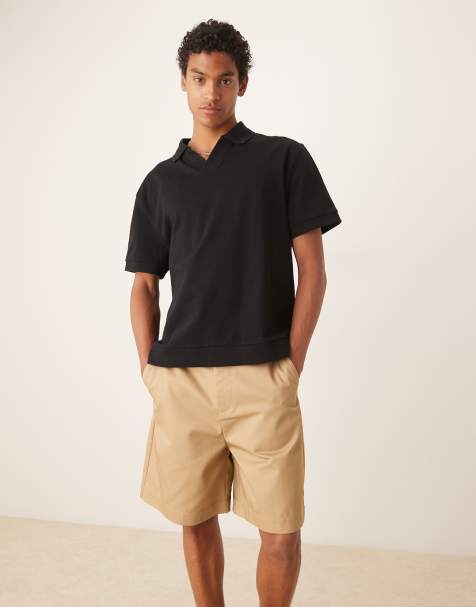 ASOS DESIGN mid length shorts in tan