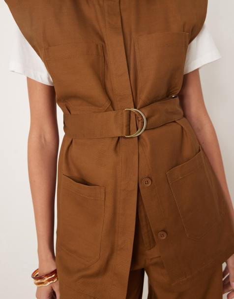 ASOS DESIGN – Jasnobrązowy luźny zestaw: koszula i spodnie - view 1
