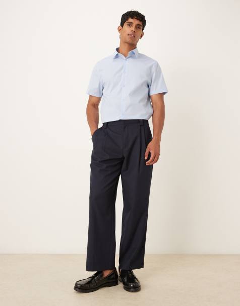 ASOS DESIGN – Jasnoniebieska elegancka koszula o regularnym kroju z łatwej do prasowania popeliny - view 1