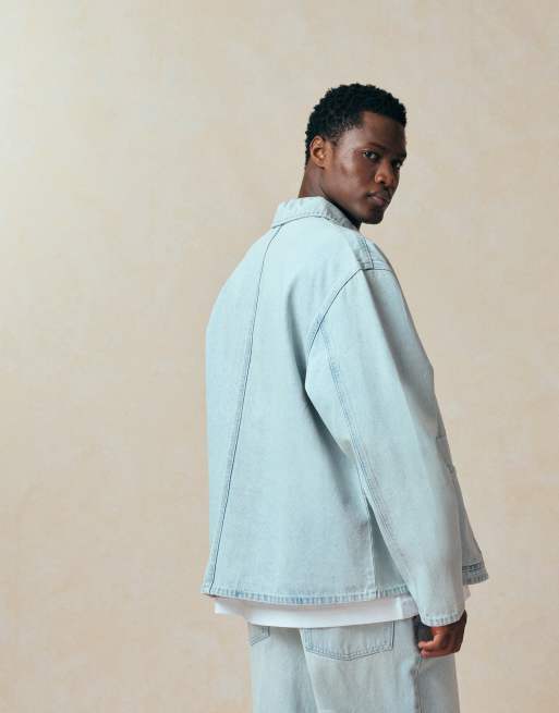 ASOS DESIGN – Jasnoniebieska koszula jeansowa oversize, część zestawu, 3 z 5