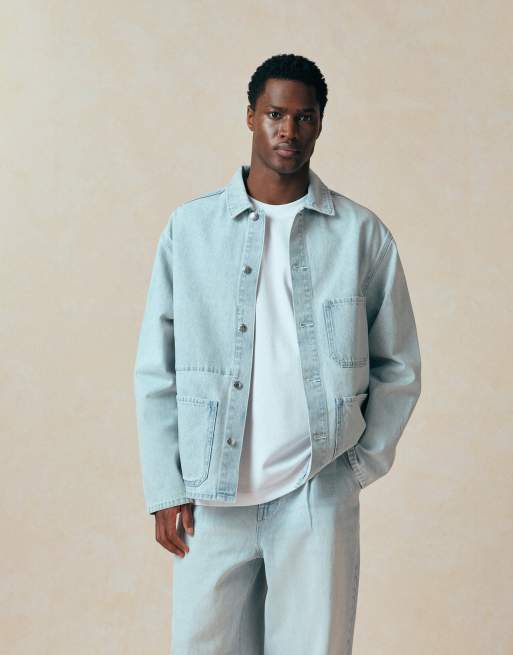 ASOS DESIGN – Jasnoniebieska koszula jeansowa oversize, część zestawu, 5 z 5