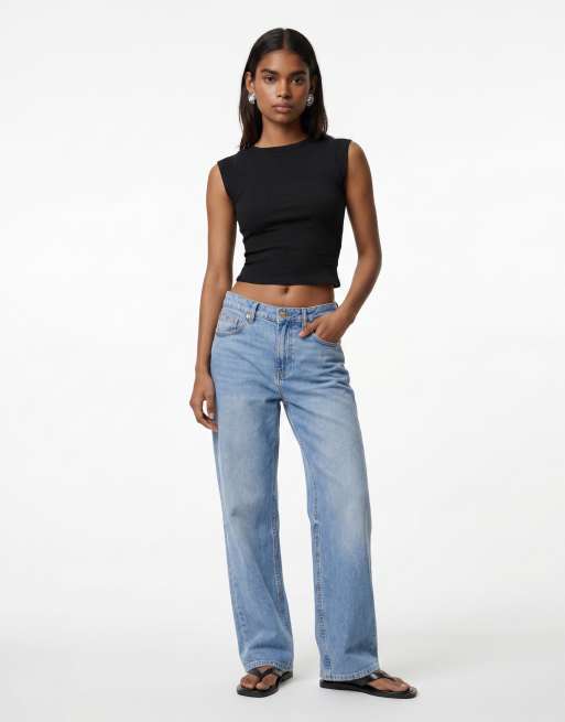 ASOS DESIGN – Jasnoniebieskie elastyczne jeansy z prostymi nogawkami, 10 z 11