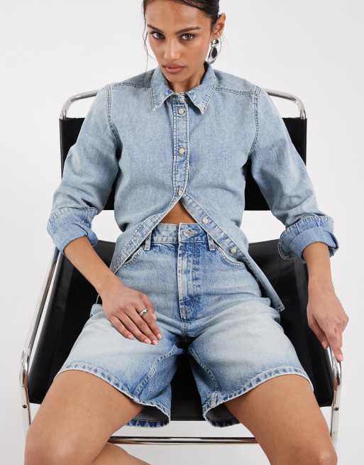 ASOS DESIGN – Jasnoniebieskie jeansowe szorty bermudy, 2 z 5