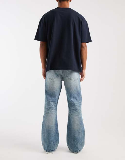 ASOS DESIGN – Jasnoniebieskie jeansy dzwony, 2 z 5