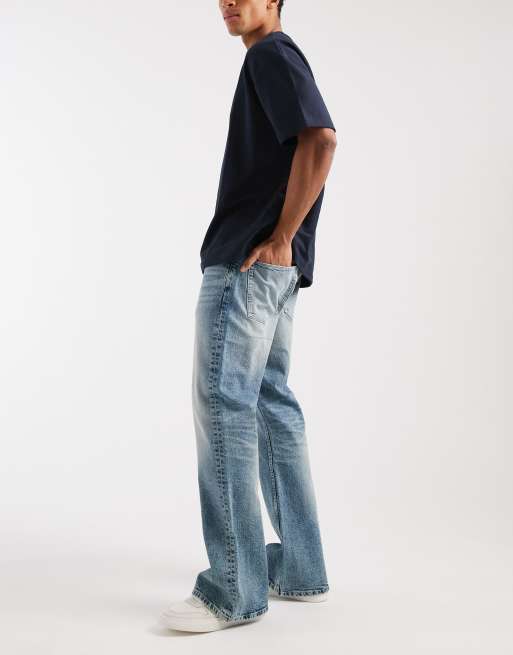 ASOS DESIGN – Jasnoniebieskie jeansy dzwony, 3 z 5