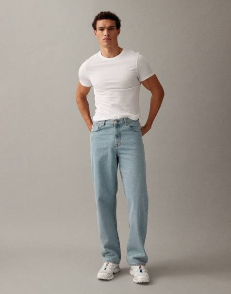 ASOS DESIGN baggy jeans in light wash blue