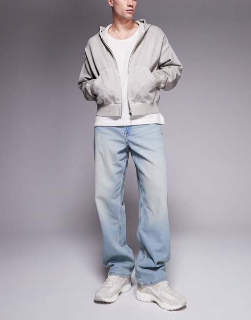 ASOS DESIGN – Jasnoniebieskie jeansy o luźnym kroju 