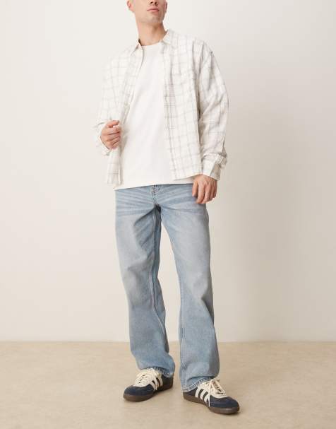 ASOS DESIGN baggy jeans in light wash blue