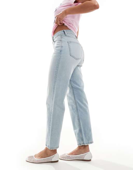 ASOS DESIGN – Jasnoniebieskie jeansy z prostymi nogawkami do kostek, 2 z 5