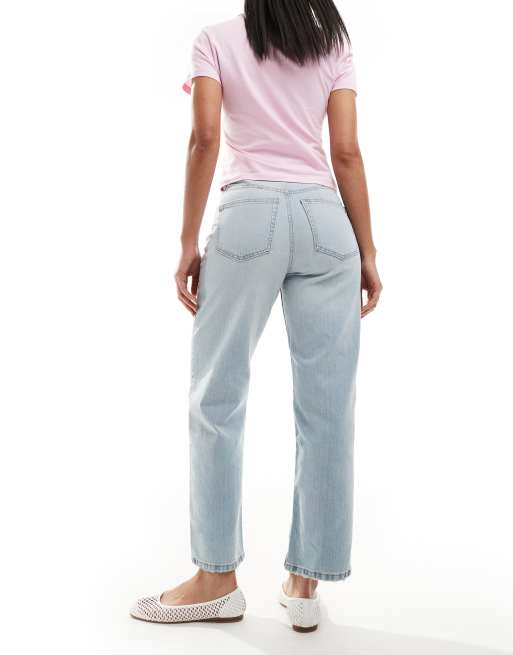 ASOS DESIGN – Jasnoniebieskie jeansy z prostymi nogawkami do kostek, 3 z 5