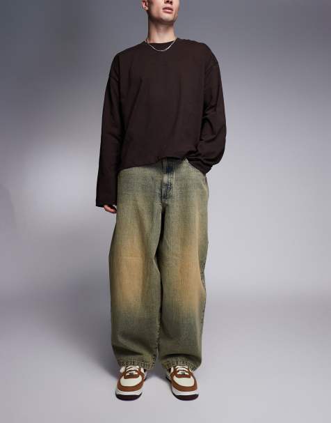 ASOS DESIGN – Jasnoniebieskie luźne jeansy oversize z mocnym zabarwieniem - view 1