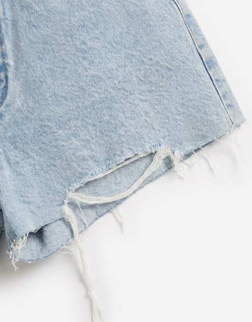 ASOS DESIGN – Jasnoniebieskie trapezowe szorty jeansowe, 8 z 9