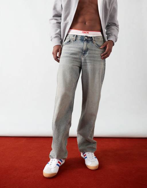 ASOS DESIGN – Jasnoniebieskie wybielane jeansy o obszernym kroju, 5 z 5