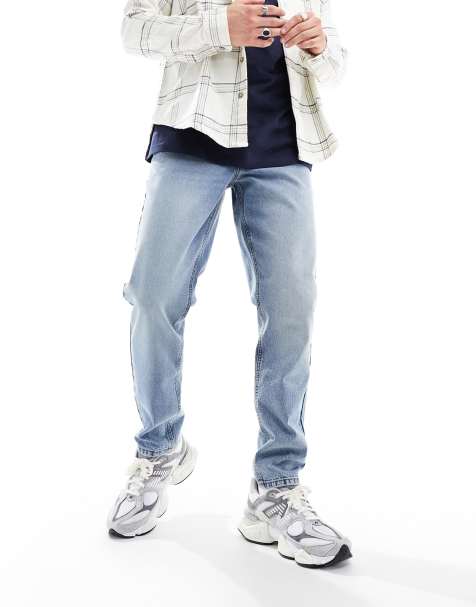 ASOS DESIGN vintage tapered jeans in light wash blue tint