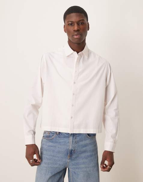ASOS DESIGN boxy oversized poplin shirt in light pink