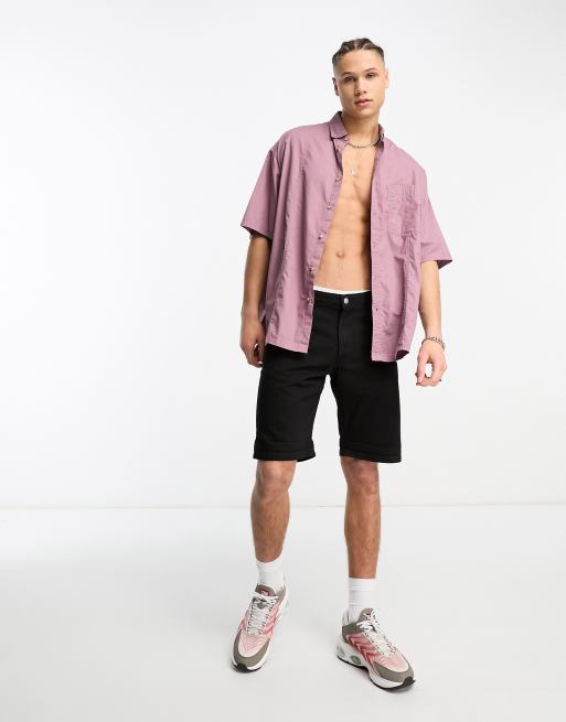 ASOS DESIGN – Jasnoróżowa pudełkowa koszula popelinowa oversize, 4 z 4