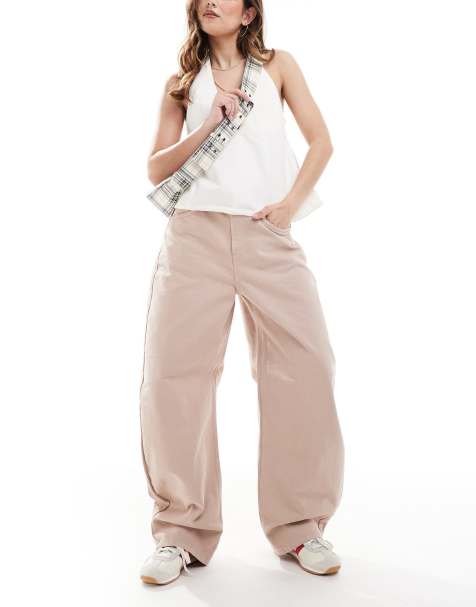 ASOS DESIGN – Jasnoróżowe jeansy z baryłkowymi nogawkami i wysokim stanem - view 1