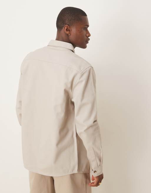 ASOS DESIGN – Jasnoszara bawełniana koszula wierzchnia, 4 z 4