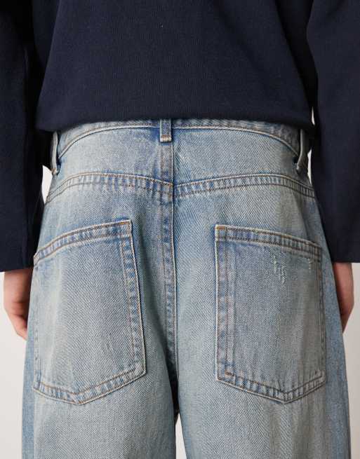 ASOS DESIGN – Jasnoszare bardzo luźne jeansy z przedarciami, 4 z 5