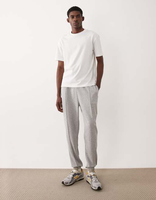 ASOS DESIGN – Jasnoszare dopasowane joggersy z zaszewkami , 2 z 5