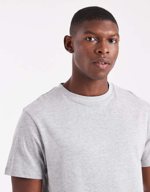 ASOS DESIGN – Jasnoszary gruby T-shirt o regularnym kroju, 5 z 5
