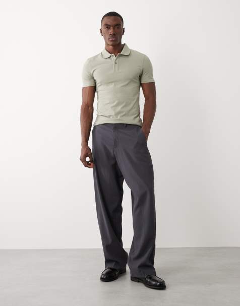 ASOS DESIGN – Jasnozielona koszulka polo basic o kroju podkreślającym sylwetkę - view 1