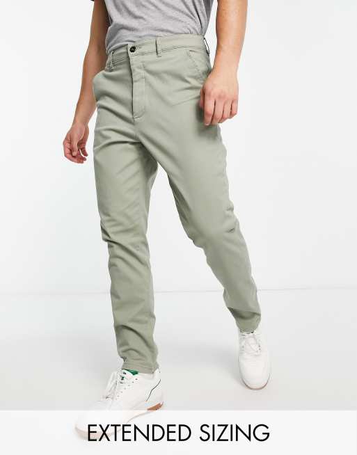 ASOS DESIGN – Jasnozielone chinosy ze zwężanymi nogawkami