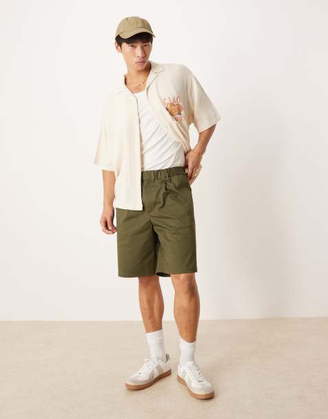 ASOS DESIGN straight leg jort in light green