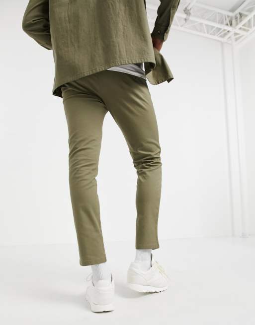 ASOS DESIGN – Jasnozielone obcisłe chinosy z elastyczną talią, 2 z 4