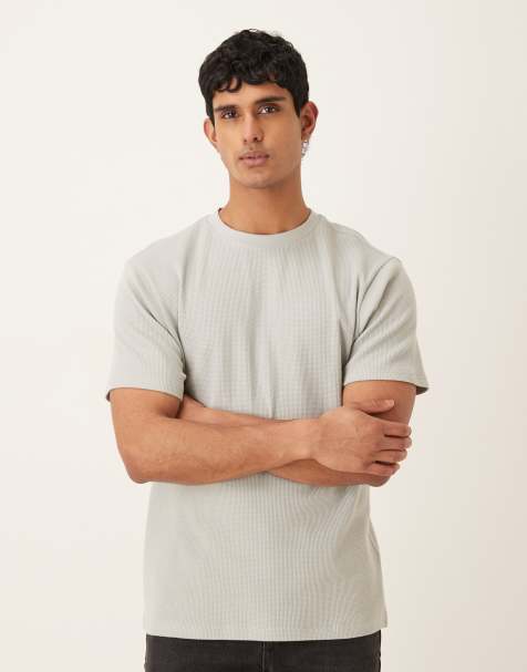 ASOS DESIGN – Jasnozielony T-shirt o regularnym kroju z kieszenią o waflowej fakturze - view 1
