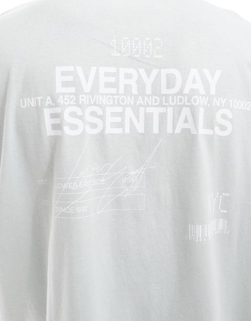 ASOS DESIGN – Jasnozielony T-shirt oversize z napisem na plecach, 2 z 4