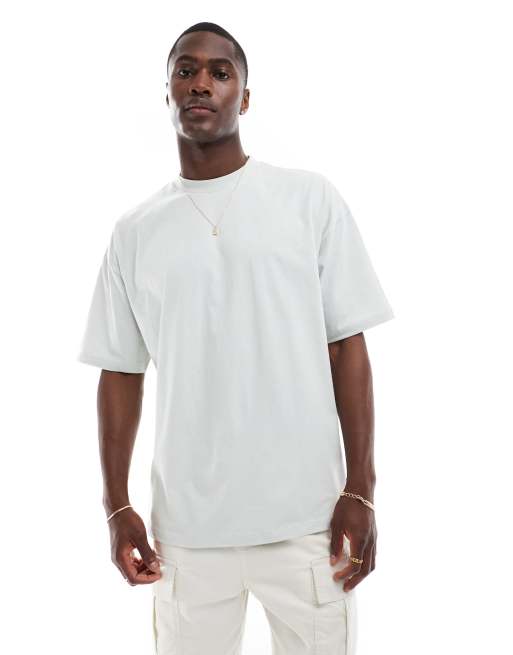 ASOS DESIGN – Jasnozielony T-shirt oversize z napisem na plecach, 3 z 4