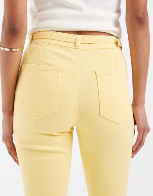 ASOS DESIGN – Jasnożółte jeansy capri, 5 z 5